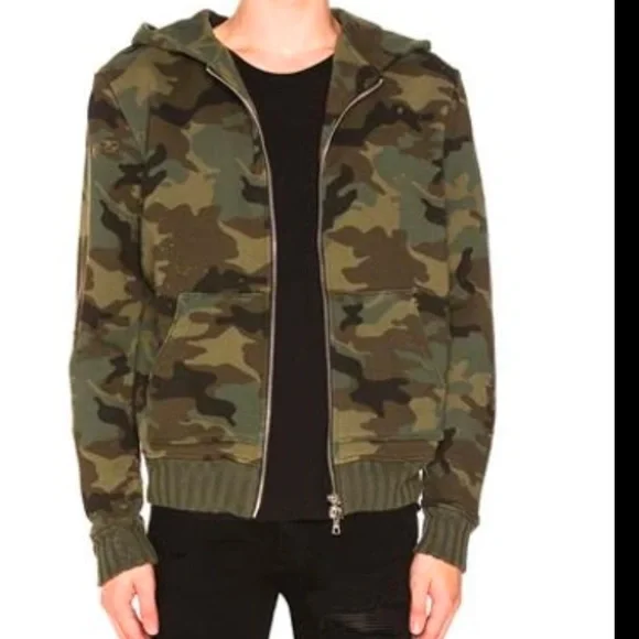 AMIRI | Sweaters | Amiri Camo Shotgun Zip Up Hoodie Size